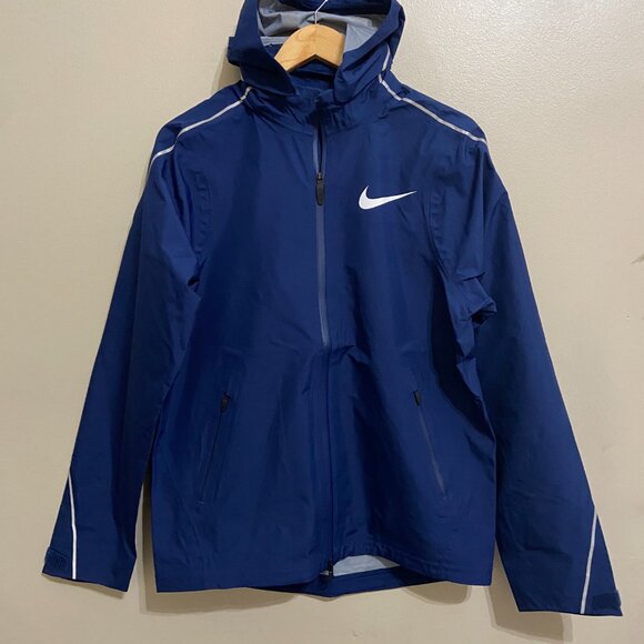 Nike 2019 Pro Elite Storm Running Racing Jacket Blue AJ6042-492 Mens Size L NEW - Picture 2 of 14